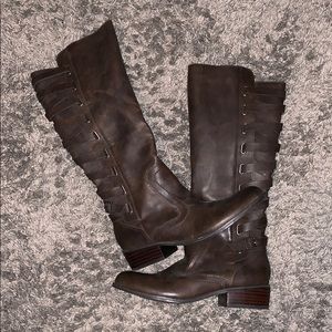 Knee-high brown boots